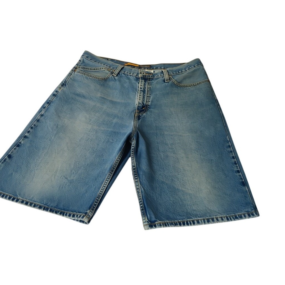 Levi's SilverTab Denim Shorts‎ Mens 36 Low Loose Baggy 90s Vintage Light Wash